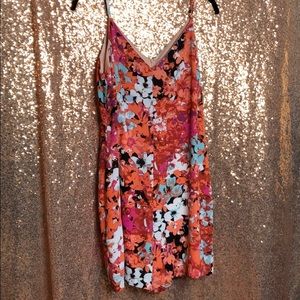 Design lab Floral Orange Romper